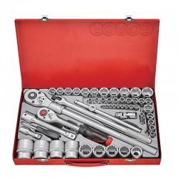 Набор головок 3/4"& 1/2"& 1/4" 4-41 мм.; 3/16"-1" 6-гранных 12-гранных , воротки , удлинители,кардан 65 пр. в металлическом кейсе Набор головок 3/4"& 1/2"& 1/4" 4-41 мм.; 3/16"-1" 6-гранных 12-гранных , воротки , удлинители,кардан 65 пр. в металлическом кейсе