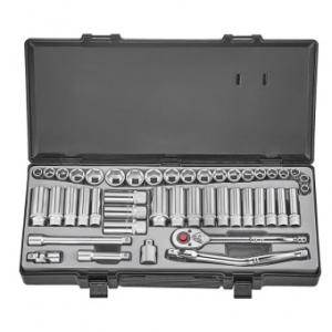 3/8" Набор инструмента с 6-ти гран. головками (45пр.)дюйм+метр. 3/8" Набор инструмента с 6-ти гран. головками (45пр.)дюйм+метр.