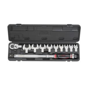 Ключ динамометрический 1/2" 40-210 Nm с набором сменных рожковых насадок 11пр. Ключ динамометрический 1/2" 40-210 Nm с набором сменных рожковых насадок 11пр.
