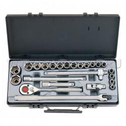 Набор головок 1/2" 5/16"-1-1/4" 12-гранных ,воротки, удлинители 24пр. в кейсе Набор головок 1/2" 5/16"-1-1/4" 12-гранных ,воротки, удлинители 24пр. в кейсе